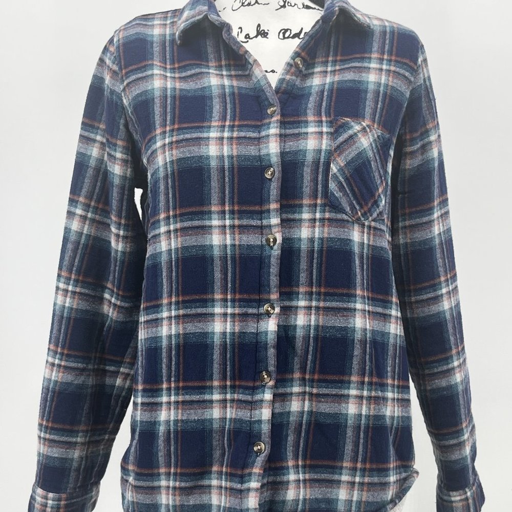 Wishful Thinking Jacket Size Large Super Soft Fleece Flannel Plaid Thick Shacket
